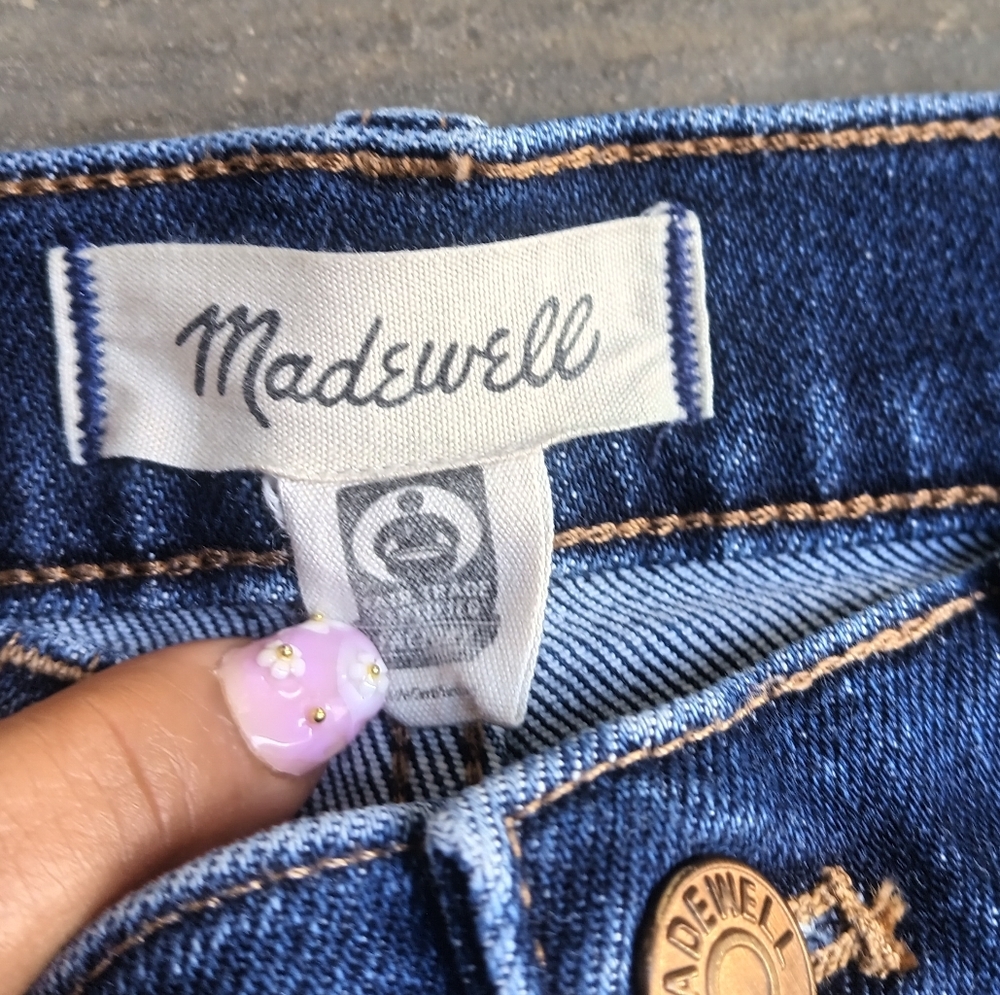 Madewell Mid-Rise Perfect Vintage Jean Blue Jeans Women's Size 25 Dark Wash - Picture 4 of 7